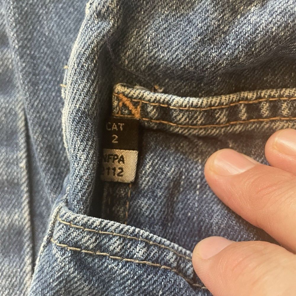 Carhartt FR Fire‎ Resistant Blue Jeans Mens Size 40 Denim Workwear Pants - Picture 5 of 14